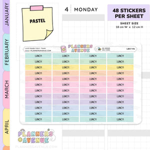 Lunch Header Planner Stickers