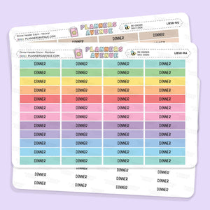 Dinner Header Planner Stickers