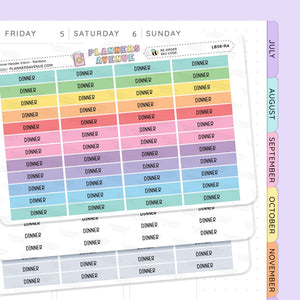 Dinner Header Planner Stickers meal planning