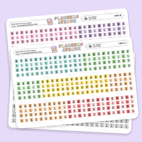 Meal Food Log Planner Stickers