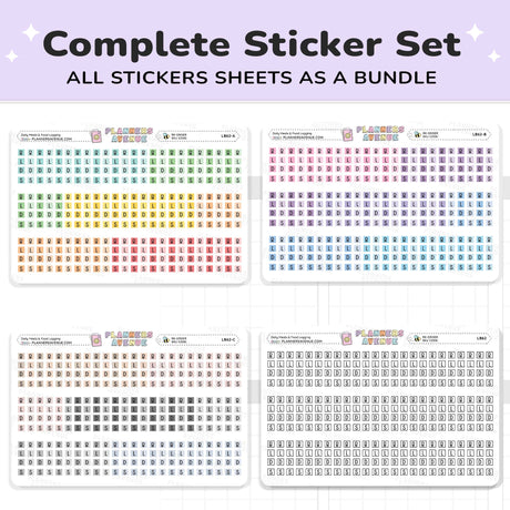 Meal Food Log Planner Sticker set