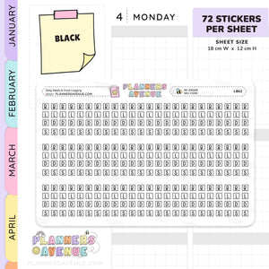 Meal Food Log Planner Stickers