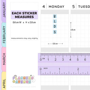 Meal Food Log Planner Stickers