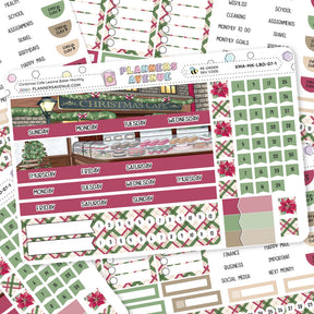 Collection of Christmas-themed planner stickers with various designs on a white background.