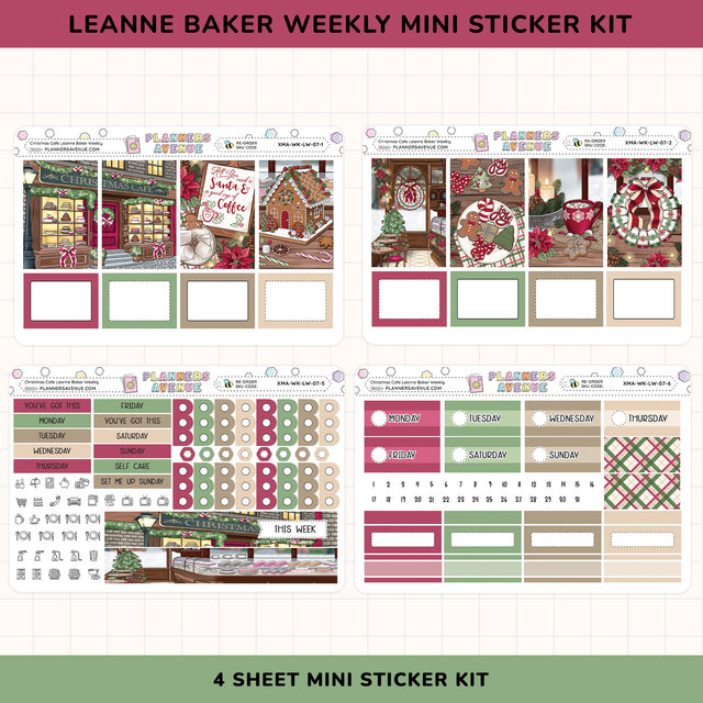 Christmas Cafe Leanne Baker Weekly Sticker Kit