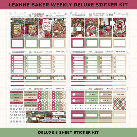 Christmas Cafe Leanne Baker Weekly Sticker Kit