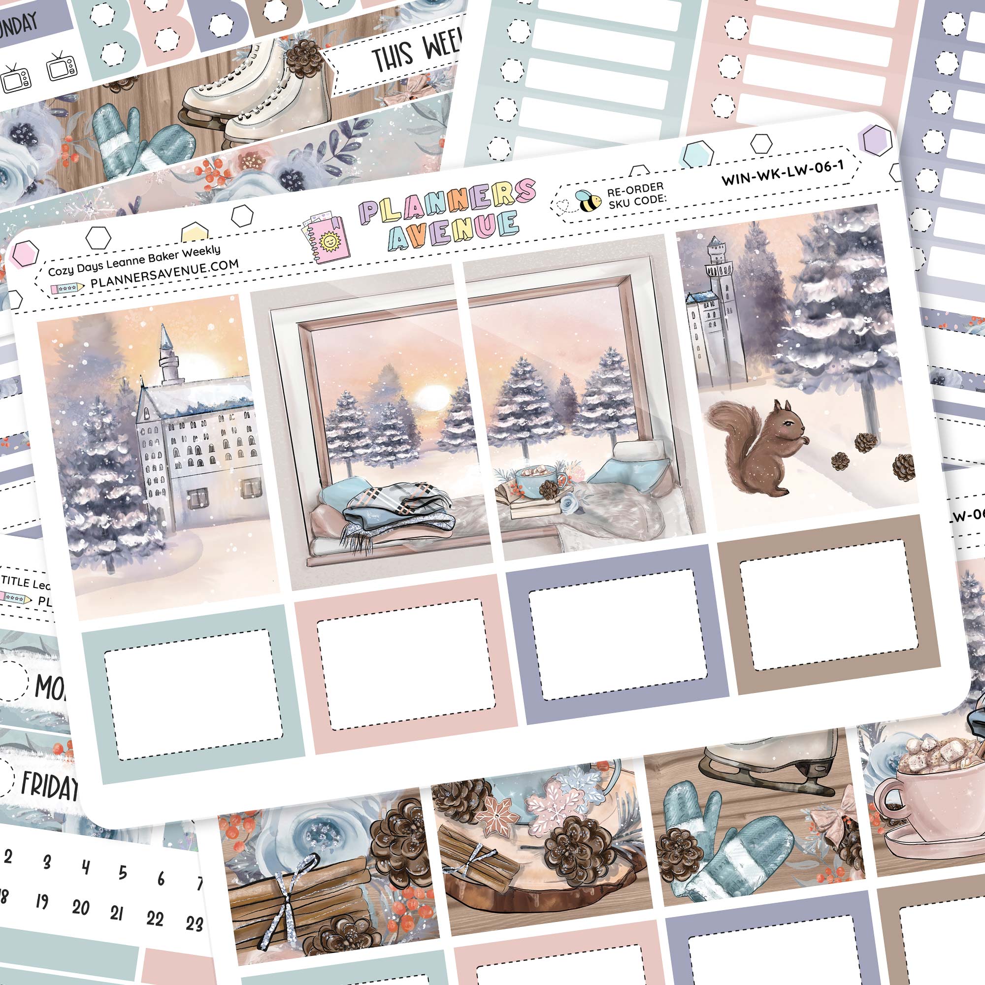Cozy Days Leanne Baker Weekly Sticker Foiled Kit