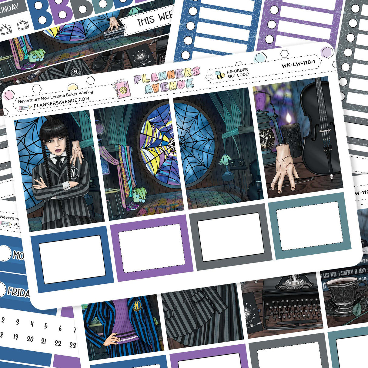 Nevermore Leanne Baker Weekly Sticker Kit