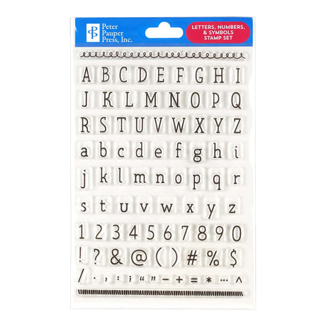 Letters Numbers Symbols Clear Stamp Set