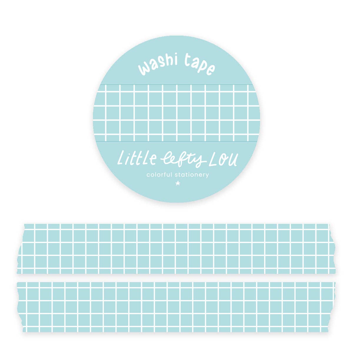 Light Blue Grid Washi Tape by Little Lefty Lou