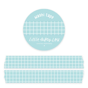 Light Blue Grid Washi Tape by Little Lefty Lou