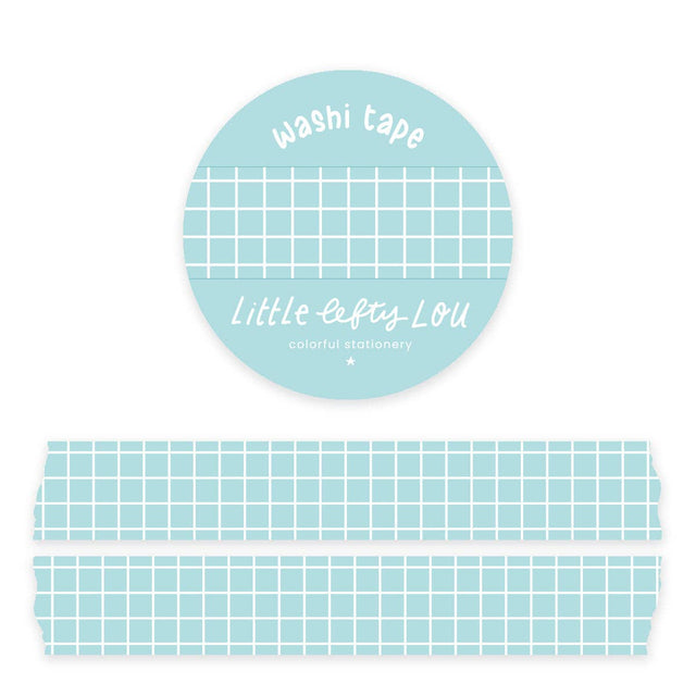 Light Blue Grid Washi Tape by Little Lefty Lou