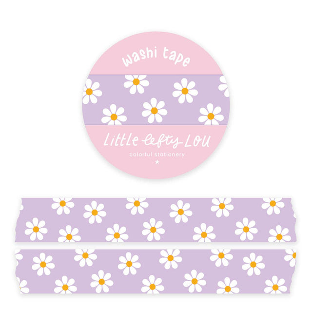 Lilac Daisies Washi Tape by Little Lefty Lou