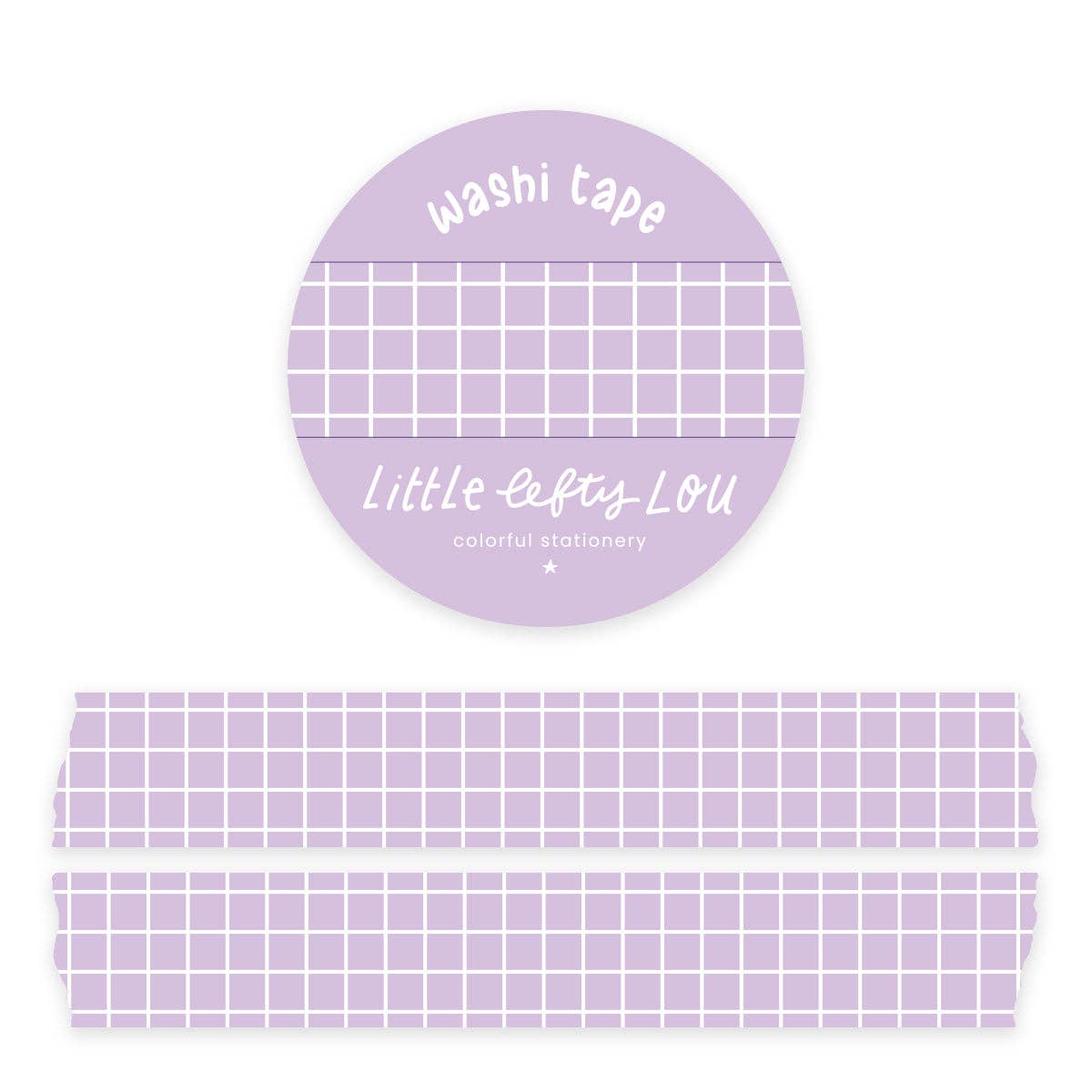 Lilac Grid Washi Tape by Little Lefty Lou