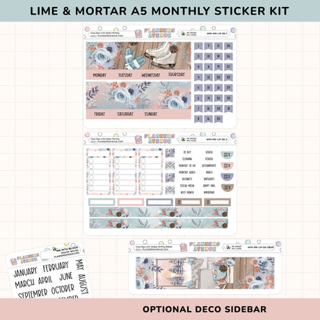 Cozy Days Lime Monthly Sticker Kit