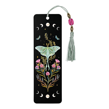 Luna Moth Beaded Bookmark