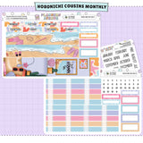 Seaside Hobonichi Cousins Monthly Sticker Foiled Kit (HOLO SILVER FOIL)