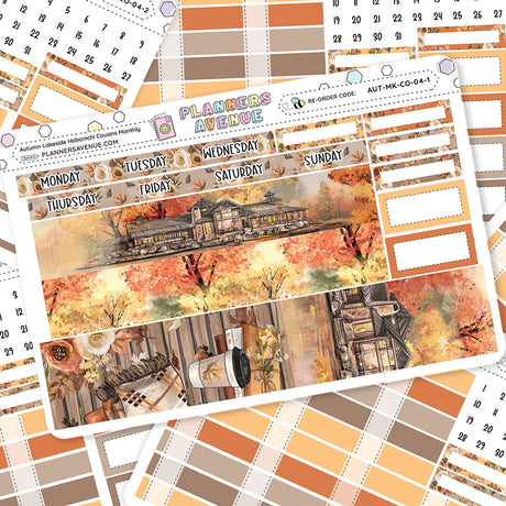 Autumn Lake Hobonichi Cousins Monthly Sticker Foiled Kit (ROSE GOLD FOIL)