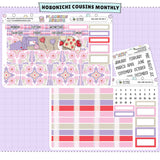 Berry Sweet Hobonichi Cousins Monthly Sticker Foiled Kit (PURPLE FOIL)