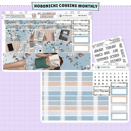 Bookish Hobonichi Cousins Monthly Sticker Kit No Foil
