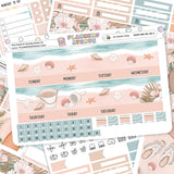 Pink Sands Erin Condren Monthly Sticker Foiled Kit (HOLO GOLD FOIL)