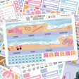 Seaside Erin Condren Monthly Sticker Foiled Kit (HOLO SILVER FOIL)