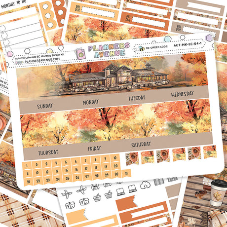 Autumn Lake Erin Condren Monthly Sticker Foiled Kit (ROSE GOLD FOIL)