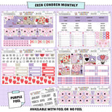 Berry Sweet Erin Condren Monthly Sticker Foiled Kit (PURPLE FOIL)