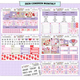 Berry Sweet Erin Condren Monthly Sticker Foiled Kit (PURPLE FOIL)