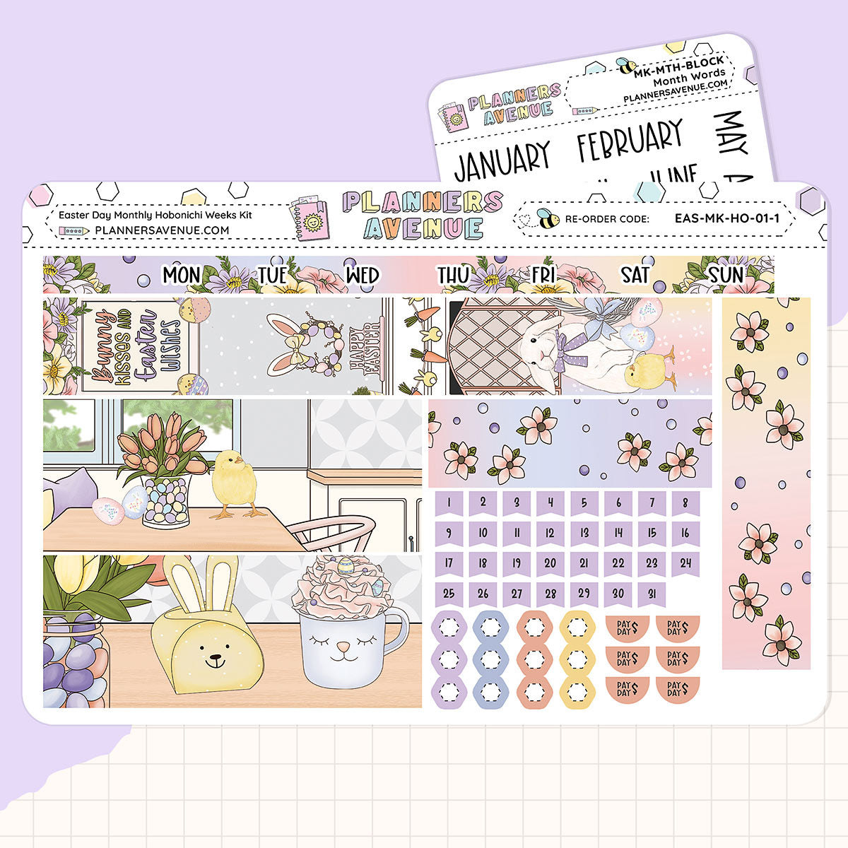 Hobonichi Weeks Monthly Sticker Kit hobonichi-weeks-monthly-sticker-kit