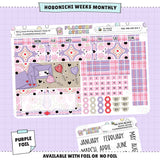 Berry Sweet Hobonichi Monthly Sticker Foiled Kit (PURPLE FOIL)