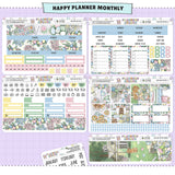 Sugar Bunny Happy Planner Monthly Sticker Foiled Kit (HOLO SILVER FOIL)