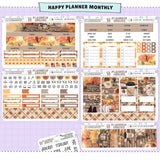 Autumn Lake Happy Planner Monthly Sticker Foiled Kit (ROSE GOLD FOIL)