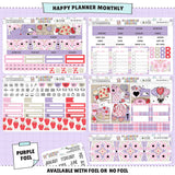 Berry Sweet Happy Planner Monthly Sticker Foiled Kit (PURPLE FOIL)