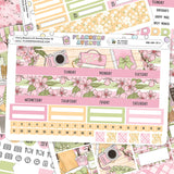 Cherry Blossoms Happy Planner Monthly Sticker Foiled Kit (GOLD FOIL)