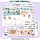 Pink Sands Happy Planner MINI Monthly Sticker Foiled Kit (HOLO GOLD FOIL)