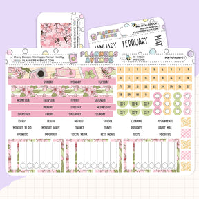 Cherry Blossoms Happy Planner MINI Monthly Sticker Foiled Kit (GOLD FOIL)