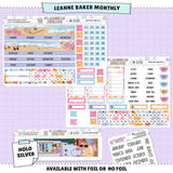 Seaside Leanne Baker Monthly Sticker Foiled Kit (HOLO SILVER FOIL)