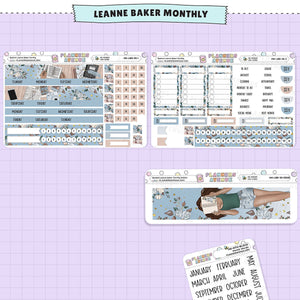 Bookish Leanne Baker Monthly Sticker Kit  no foil