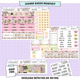 Cherry Blossoms Leanne Baker Monthly Sticker Foiled Kit (GOLD FOIL)