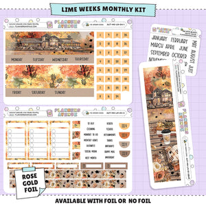 Autumn Lake Lime Monthly Sticker Foiled Kit (ROSE GOLD FOIL)