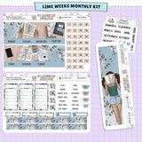 Bookish Lime Monthly Sticker Kit no foil