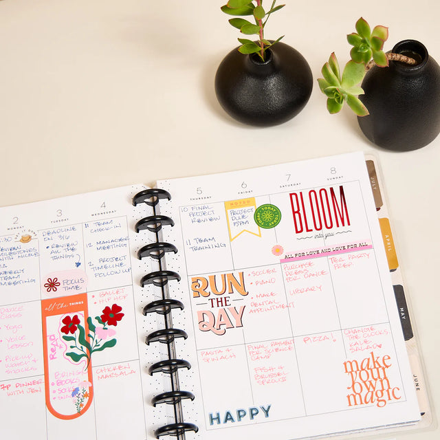 *IMPERFECT* Happy Planner Textured Tile Classic 18-Month Dated 2025-2026 - Vertical
