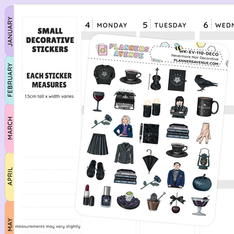 Nevermore Small Decorative Planner Sticker