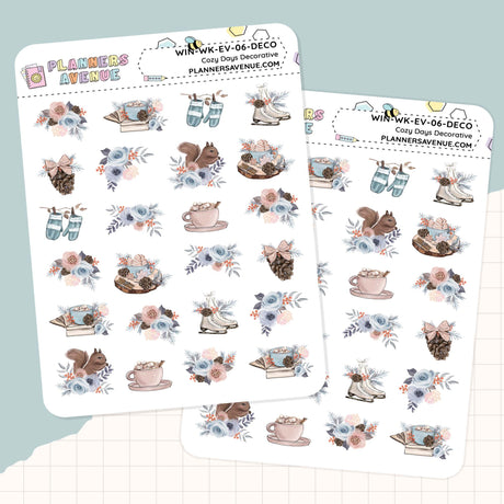 Cozy Days Small Decorative Planner Sticker