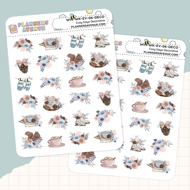 Cozy Days Small Decorative Planner Sticker