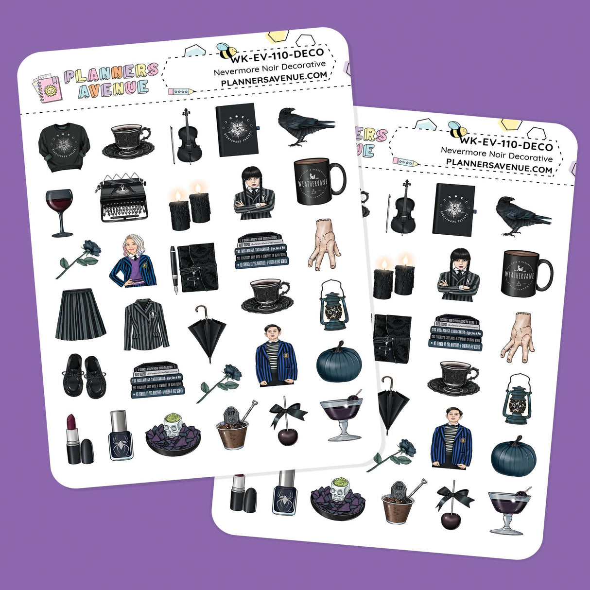 Nevermore Small Decorative Planner Sticker