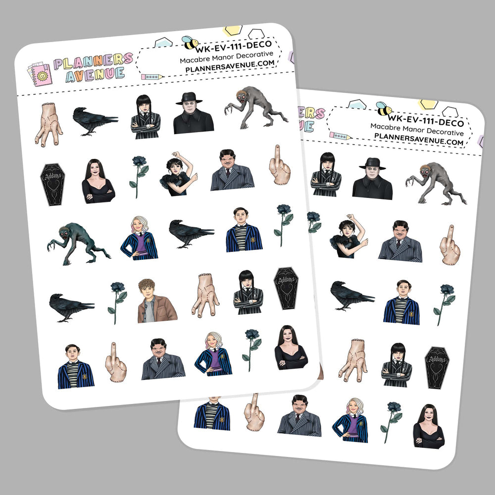 Macabre Manor Small Decorative Planner Sticker