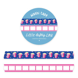 Popcorn and Movie Film Slim Washi Tapes Set by Little Lefty Lou