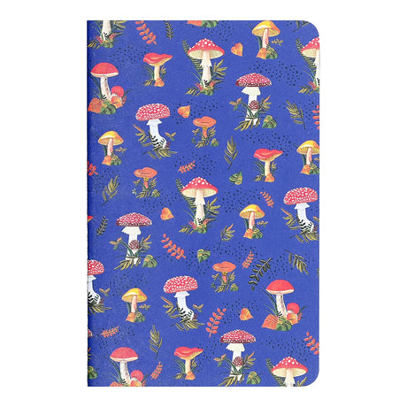 Blue Mushrooms Mini Notebook